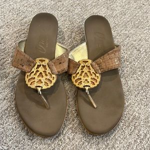 Gold and rhinestone Onex sandals